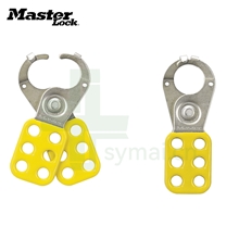 玛斯特Masterlock 422 上锁挂牌耐磨金属6孔安全搭扣钳口内直径25mm 黄色安全锁具搭扣