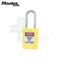 玛斯特Masterlock S31YLW 黄色安全挂锁 不锈钢锁梁塑料挂锁 上锁挂牌安全锁具